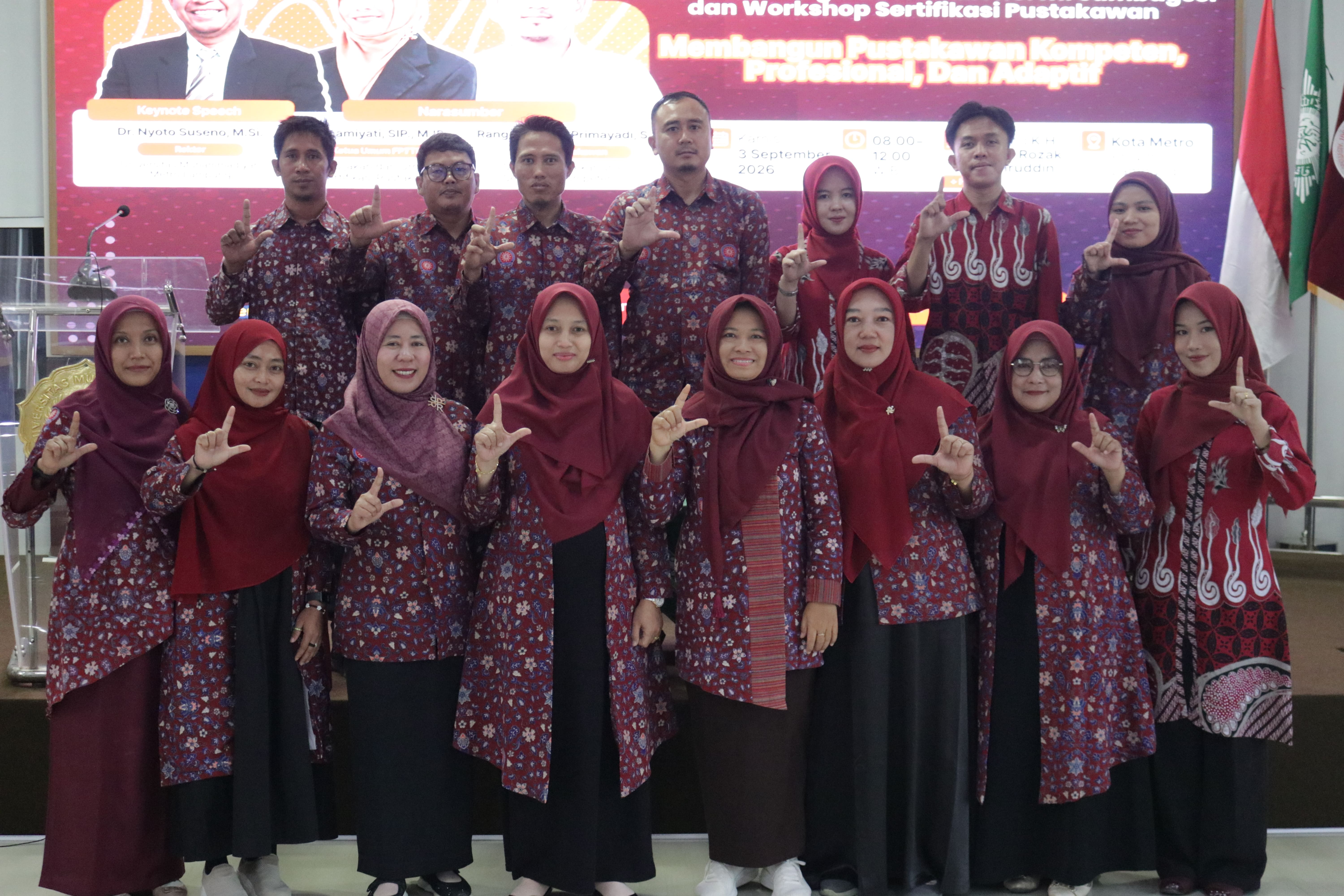 UM Metro Jadi Tuan Rumah Pelantikan FPPTMA Korwil SUMBAGSEL dan Workshop Sertifikasi Pustakawan