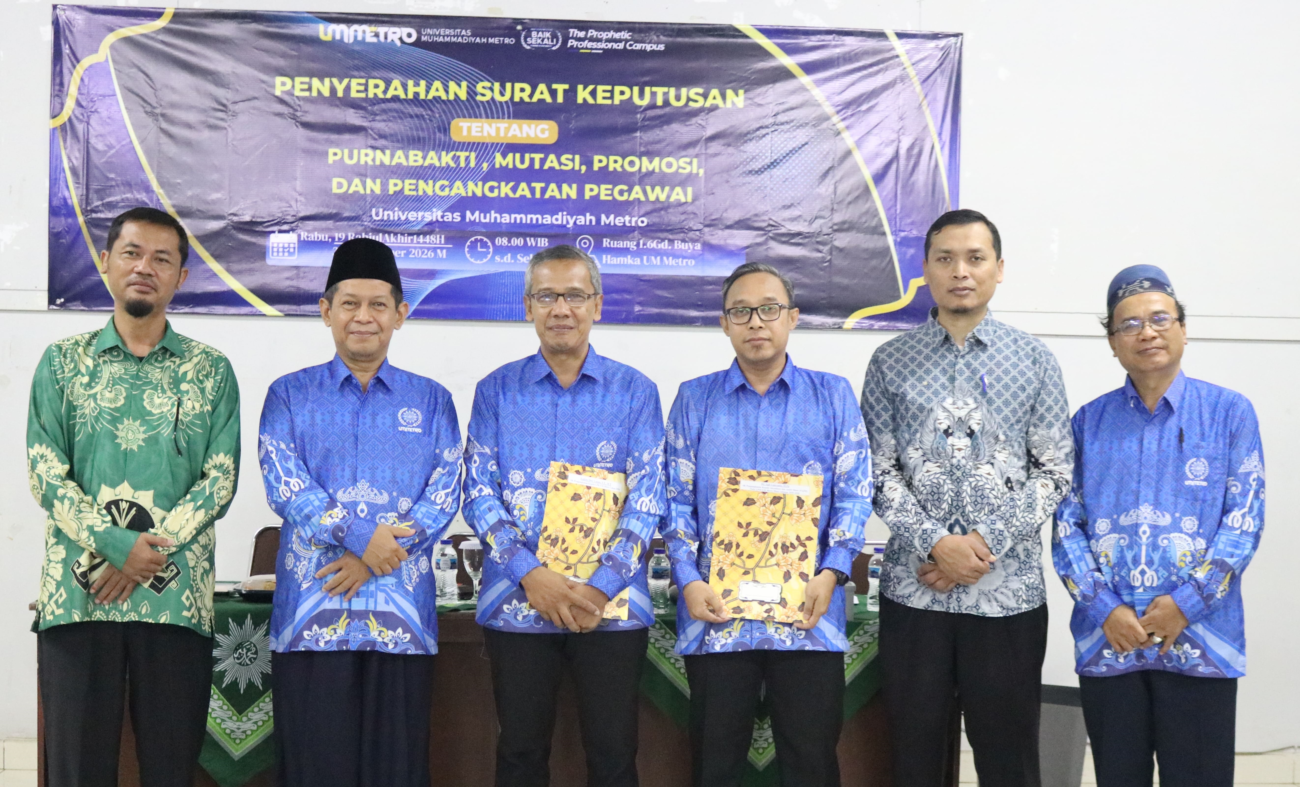 UM Metro Serahkan SK Pengangkatan Kepala PA2M dan Kepala LPK