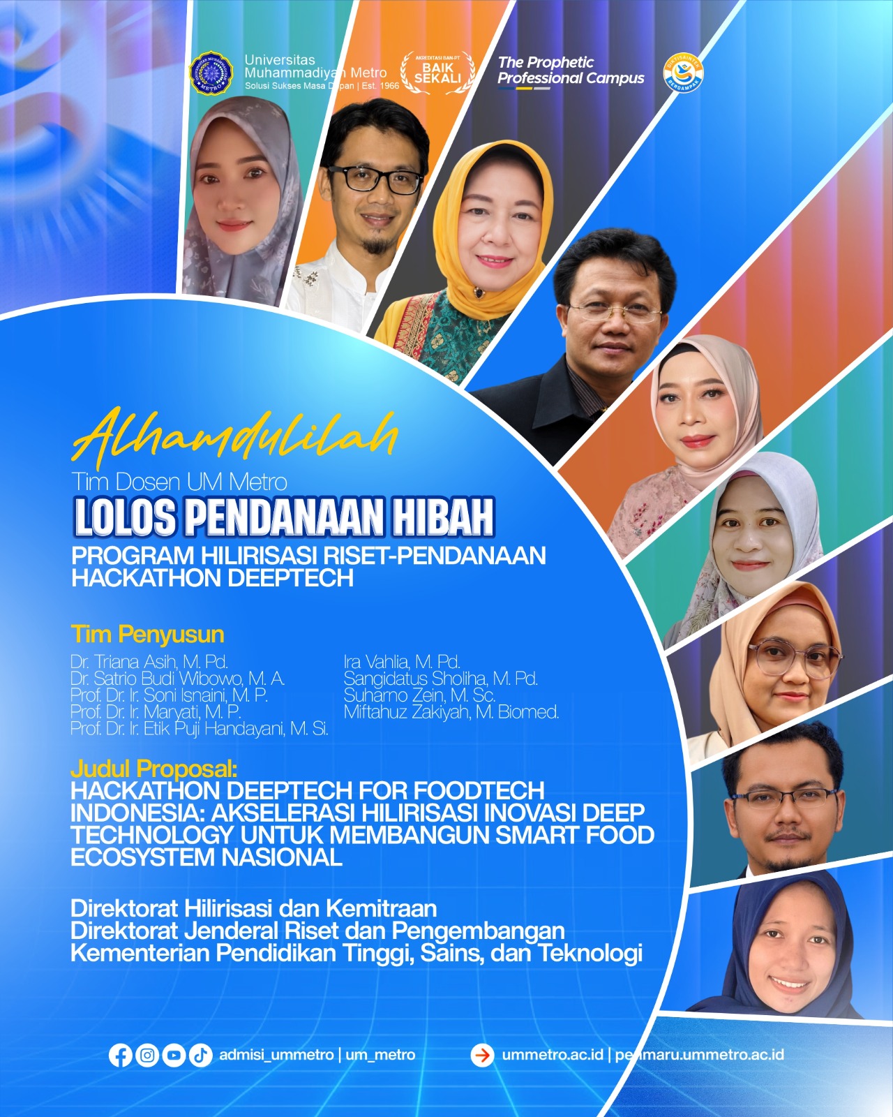 UM Metro Raih Hibah Hackathon Deeptech 2026, Dorong Inovasi Foodtech untuk Ekosistem Pangan Nasional