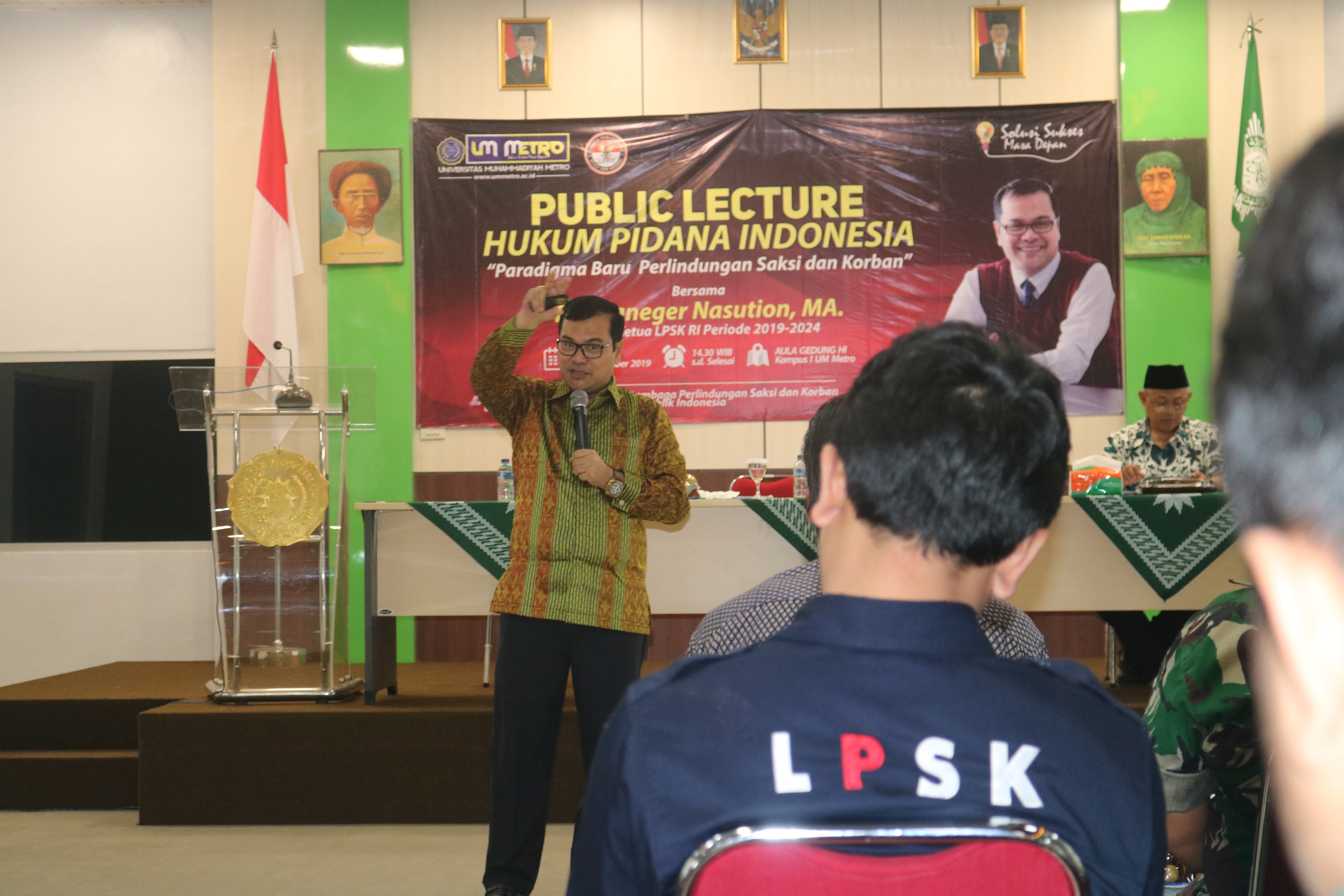 Fakultas Hukum UM Metro Selenggarakan Public Lecture bersama LPSK RI