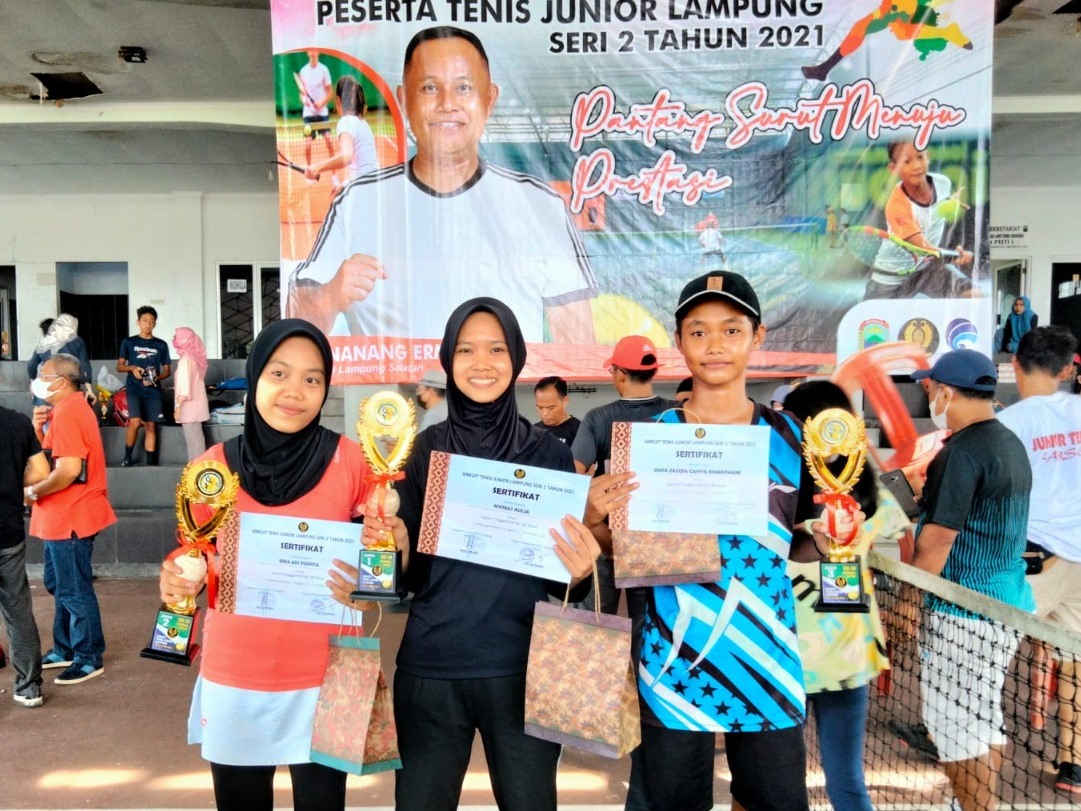 Mahasiswa PAI UM Metro Raih Juara 1 Sirkuit Tenis Tunggal Putri 2021