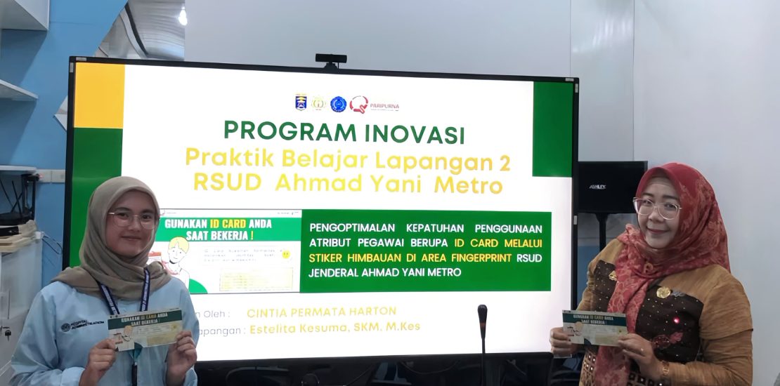 Stiker Himbauan: Inovasi Mahasiswi ARS Cintia Permata Dorong Kepatuhan Pegawai RSUD Ahmad Yani Metro