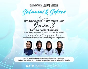 Mahasiswa FK UM Metro Raih Juara 3 Lomba Poster Edukasi Nasional